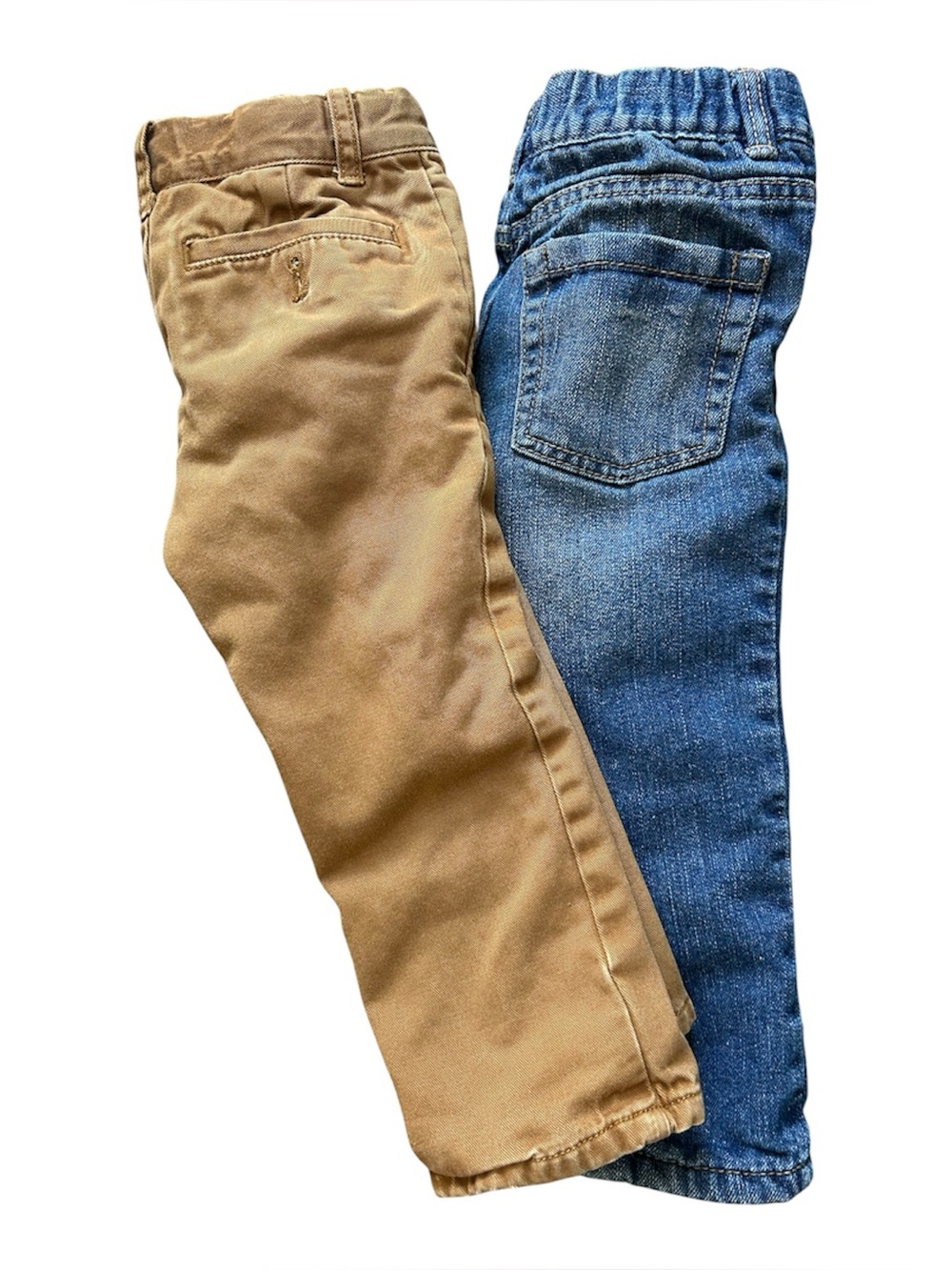 Toughskins Slim Jeans & Crew Cut Set - Blue and Tan
